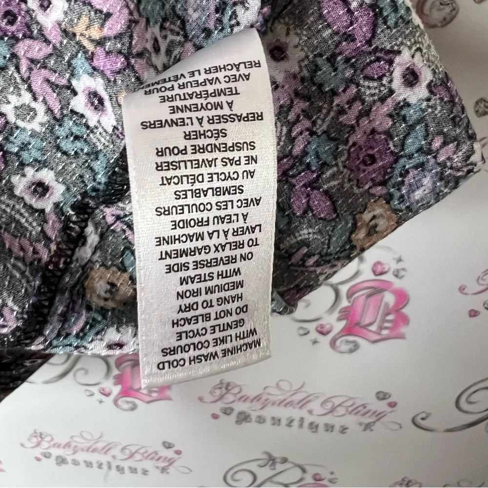 Northern Reflections tank top floral Black Ruffled Sleeveless Blouse - Picture 7 of 7